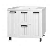 Спарта -100 Тумба напольная 2 дв. 2 ящ белая