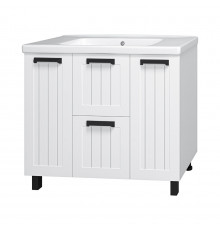 Спарта -100 Тумба напольная 2 дв. 2 ящ белая