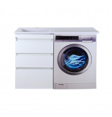 Фостер - 55 Тумба напольная 3 ящ. под стиральную машину, белая @ О