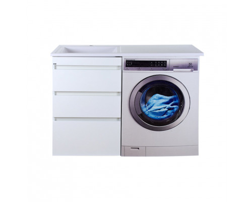 Приобрести Фостер - 55 Тумба напольная 3 ящ. под стиральную машину, белая @ О в магазине сантехники Santeh-Crystal.ru