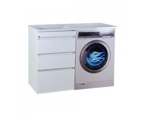 Приобрести Фостер - 55 Тумба напольная 3 ящ. под стиральную машину, белая @ О в магазине сантехники Santeh-Crystal.ru