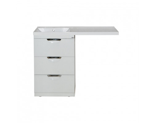 Купить Куба - 50 Тумба 3 ящ. под стиральную машину белая эмаль в магазине сантехники Santeh-Crystal.ru