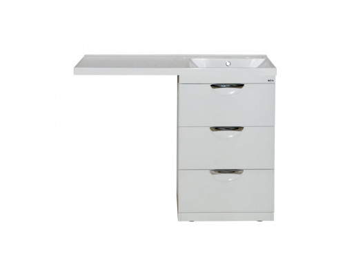 Купить Куба - 50 Тумба 3 ящ. под стиральную машину белая эмаль в магазине сантехники Santeh-Crystal.ru