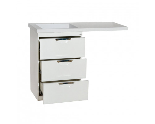 Купить Куба - 50 Тумба 3 ящ. под стиральную машину белая эмаль в магазине сантехники Santeh-Crystal.ru