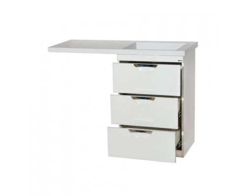 Купить Куба - 50 Тумба 3 ящ. под стиральную машину белая эмаль в магазине сантехники Santeh-Crystal.ru
