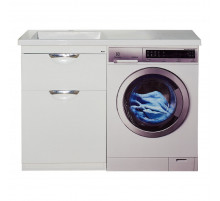 Куба - 60 Тумба 1 ящ. под стиральную машину белая эмаль / Б/К