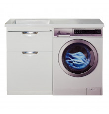 Куба - 60 Тумба 1 ящ. под стиральную машину белая эмаль / Б/К