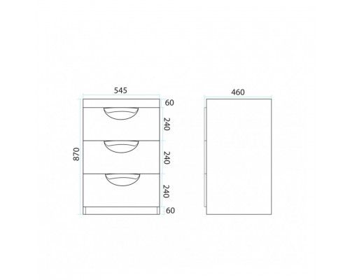 Заказать Куба - 60 Тумба 3 ящ. под стиральную машину белая эмаль в магазине сантехники Santeh-Crystal.ru
