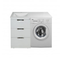 Куба - 60 Тумба 3 ящ. под стиральную машину белая эмаль