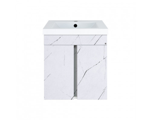 Приобрести Торос - 50 Тумба подвесная прямая белый мрамор ПВХ в магазине сантехники Santeh-Crystal.ru