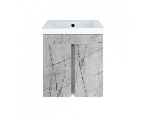 Заказать Торос - 50 Тумба подвесная прямая серый мрамор ПВХ в магазине сантехники Santeh-Crystal.ru