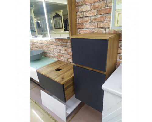 Заказать Ива - 70 Тумба подвесная Графит пленка 1 ящ в магазине сантехники Santeh-Crystal.ru