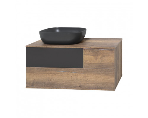 Приобрести Коломбо -100 Тумба подвесная 2 ящ. с отталк. лев. ДСП (Дуб Галифакс) в магазине сантехники Santeh-Crystal.ru