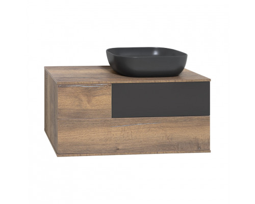 Приобрести Коломбо -100 Тумба подвесная 2 ящ. с отталк. прав. ДСП (Дуб Галифакс) в магазине сантехники Santeh-Crystal.ru