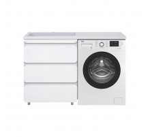 Чегет - 70 Тумба напольная 3 ящ. под стиральную машину, белая