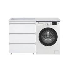 Чегет - 70 Тумба напольная 3 ящ. под стиральную машину, белая