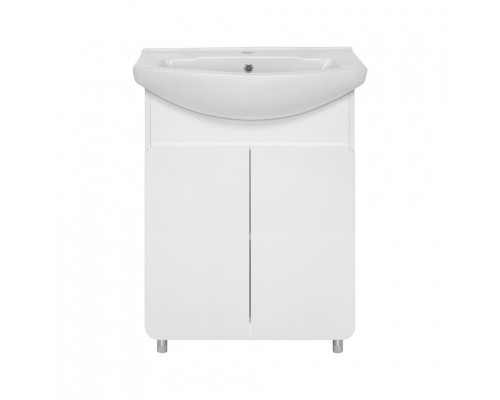 Заказать Чегет - 65 Тумба напольная прямая белая 2 дв. (эмаль глянец) О в магазине сантехники Santeh-Crystal.ru