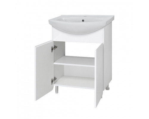 Заказать Чегет - 65 Тумба напольная прямая белая 2 дв. (эмаль глянец) О в магазине сантехники Santeh-Crystal.ru