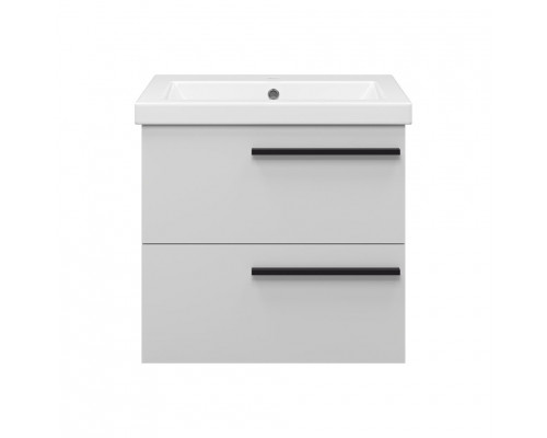 Заказать Ненси - 60 Тумба подвесная 2 ящ серая мат. эмаль О в магазине сантехники Santeh-Crystal.ru