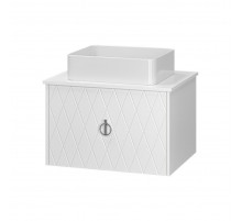 Манго - 65 Тумба подвесная 1 ящ белая эмаль глянец