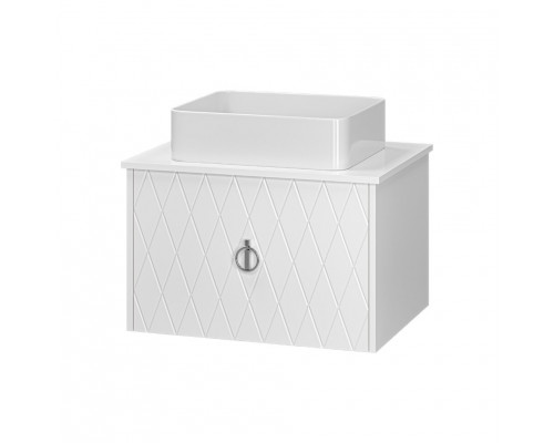 Заказать Манго - 65 Тумба подвесная 1 ящ белая эмаль глянец в магазине сантехники Santeh-Crystal.ru