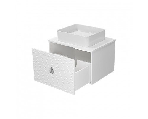 Заказать Манго - 65 Тумба подвесная 1 ящ белая эмаль глянец в магазине сантехники Santeh-Crystal.ru