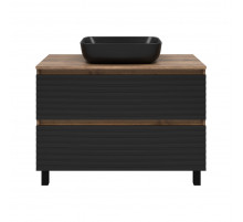 DAKOTA -100 Тумба напольная 2 ящ.  (ДСП (Дуб Гал. Черный кварц)