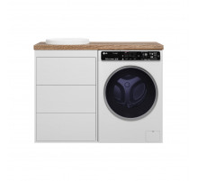 GRAFIT - 60 Тумба напольная 3 ящ. БЕЛАЯ под стиральную машину ПВХ