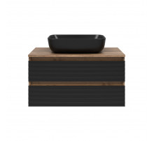 DAKOTA - 80 Тумба подвесная 2 ящ. (ДСП (Дуб Гал. Черный кварц)