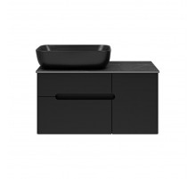 Роял - 80 Тумба подвесная с 2 ящ. 1 дв. черный
