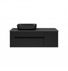 Роял -120 Тумба подвесная с 2 ящ. 1 дв. черный