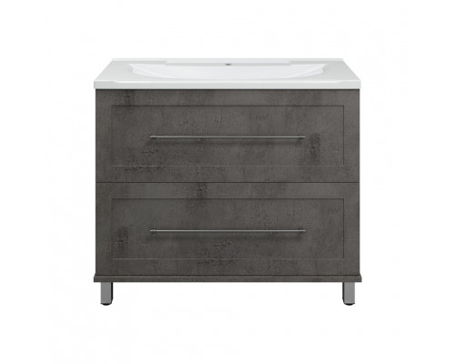 Купить Марта -100 Тумба напольная 2 ящ. темный бетон в магазине сантехники Santeh-Crystal.ru