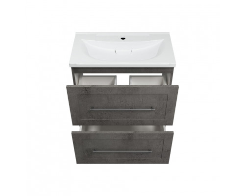 Купить Марта - 70 Тумба напольная 2 ящ. темный бетон в магазине сантехники Santeh-Crystal.ru