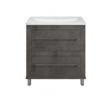 Марта - 80 Тумба напольная 2 ящ. темный бетон