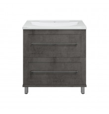 Марта - 80 Тумба напольная 2 ящ. темный бетон