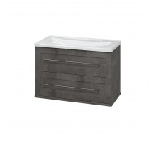 Марта - 80 Тумба подвесная 2 ящ. темный бетон