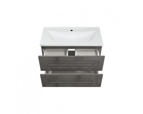 Приобрести Марта - 80 Тумба подвесная 2 ящ. темный бетон в магазине сантехники Santeh-Crystal.ru