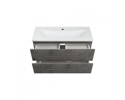 Купить Марта -100 Тумба подвесная 2 ящ. темный бетон в магазине сантехники Santeh-Crystal.ru