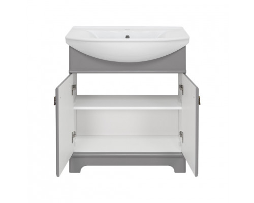 Приобрести Лувр - 85 Тумба напольная, серая в магазине сантехники Santeh-Crystal.ru