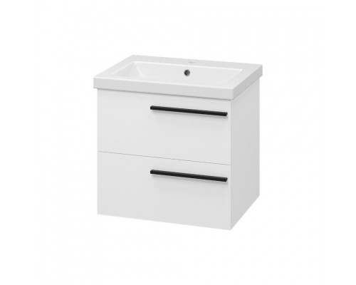 Купить Ненси - 60 Тумба подвесная 2 ящ белая мат. эмаль в магазине сантехники Santeh-Crystal.ru