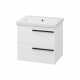Купить Ненси - 60 Тумба подвесная 2 ящ белая мат. эмаль в магазине сантехники Santeh-Crystal.ru