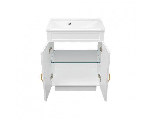 Заказать Амбра - 65 тумба прямая белая в магазине сантехники Santeh-Crystal.ru