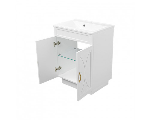 Заказать Амбра - 65 тумба прямая белая в магазине сантехники Santeh-Crystal.ru