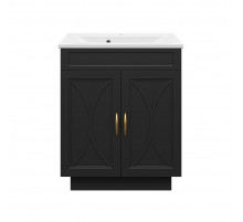 Амбра - 70 тумба прямая черная матовая