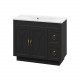 Купить Амбра -100 Тумба черная матовая с 2 ящ. в магазине сантехники Santeh-Crystal.ru