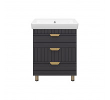 GLOSTER - 70 Тумба с 3 ящ. напольная, графит