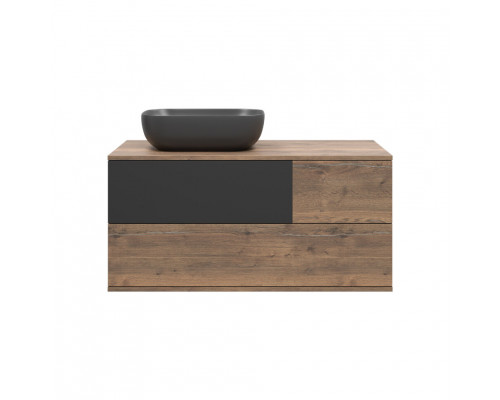 Приобрести Коломбо -100 Тумба подвесная 2 ящ. с отталк. лев. ДСП (Дуб Галифакс) в магазине сантехники Santeh-Crystal.ru