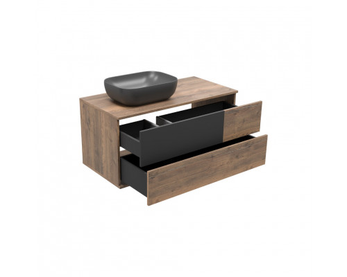 Приобрести Коломбо -100 Тумба подвесная 2 ящ. с отталк. лев. ДСП (Дуб Галифакс) в магазине сантехники Santeh-Crystal.ru