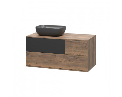 Приобрести Коломбо -100 Тумба подвесная 2 ящ. с отталк. лев. ДСП (Дуб Галифакс) в магазине сантехники Santeh-Crystal.ru