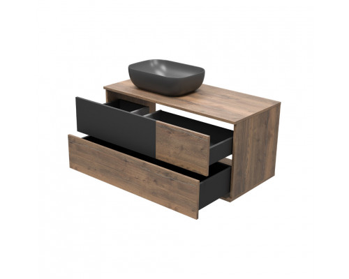 Приобрести Коломбо -100 Тумба подвесная 2 ящ. с отталк. лев. ДСП (Дуб Галифакс) в магазине сантехники Santeh-Crystal.ru